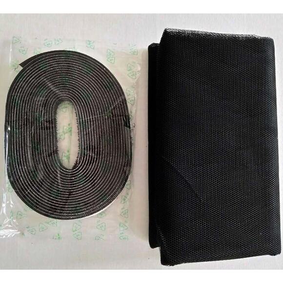 DIY Self-adhesive Window Screen Netting Mesh Curtain, (5 Packs, Black) - Picture 4 of 8